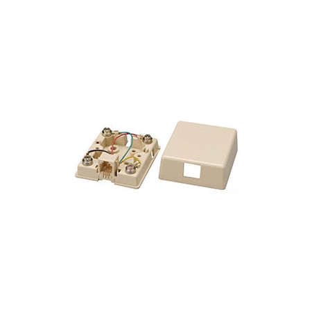 Allen Tel Modular Surface Jack, 8-Conductor, Ivory AT468-8